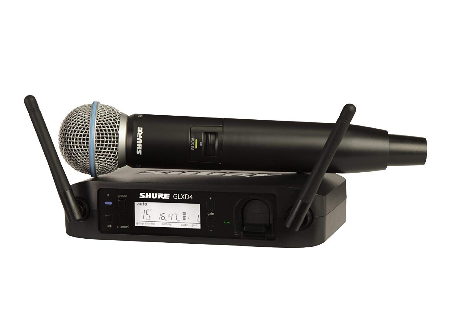 Shure Sistema de microfone GLXD24/B58 com receptor GLXD4 e